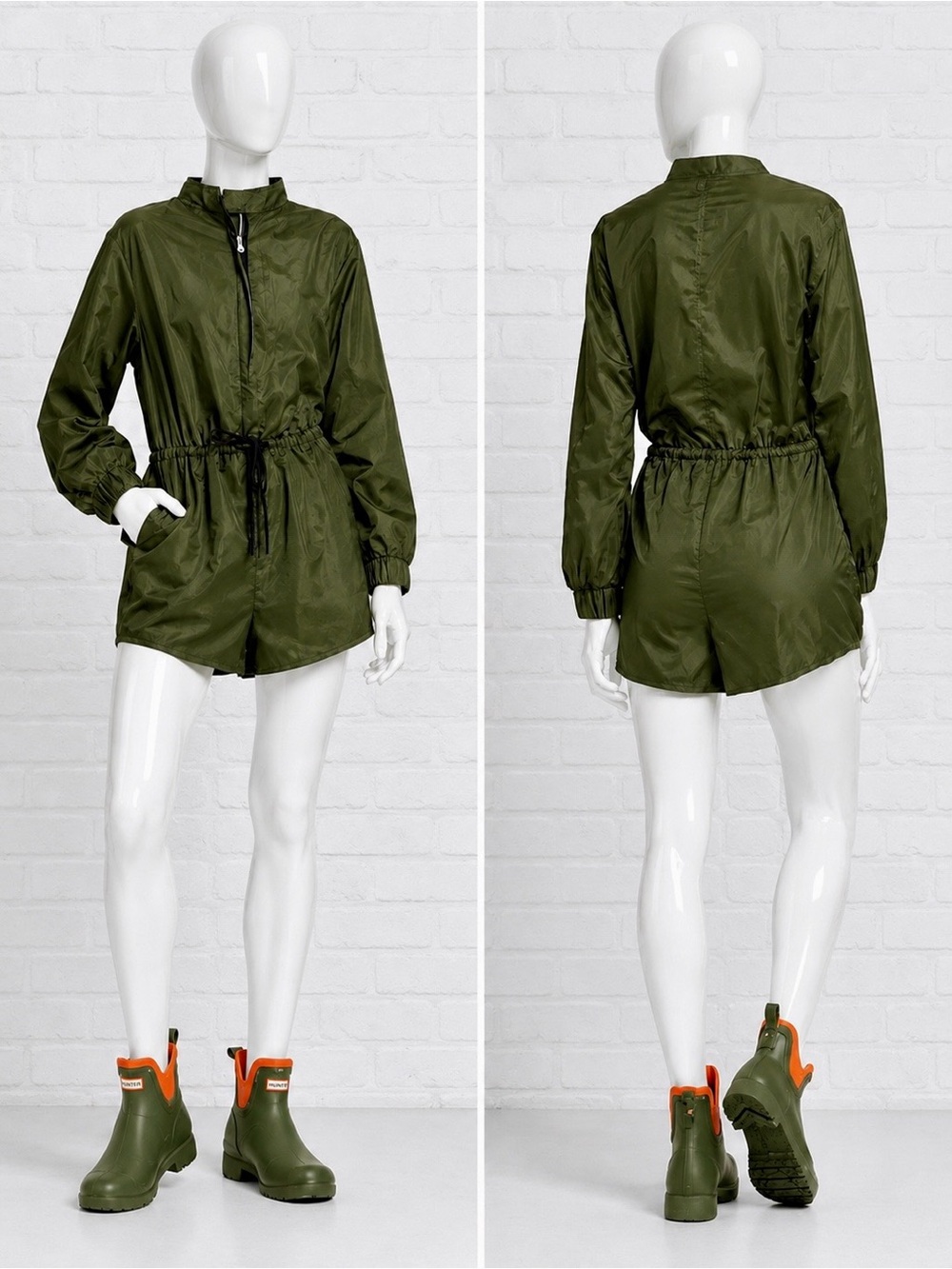Hunter for Target Olive Green Utility Romper Medium Gorpcore Moto